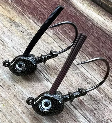 1-2oz-swim-jig-head-black-gold-vein-closeout 1/2oz. Swim Jig Head Black Gold Vein - CLOSEOUT