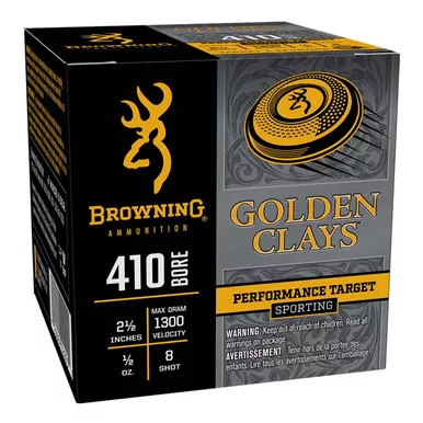 410-bore-2-1-2-1-2-oz-1300-fps-golden-clays-case-250 .410 Bore 2 1/2" 1/2 oz 1300 FPS Golden Clays, Case of 250