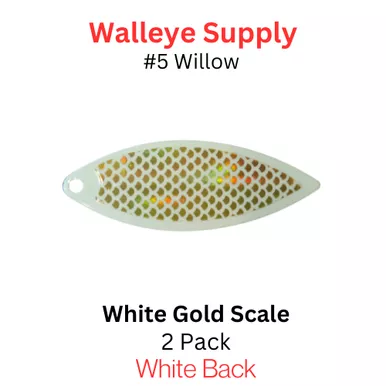 #5 WILLOWLEAF WHITE w/ GOLD PRISM