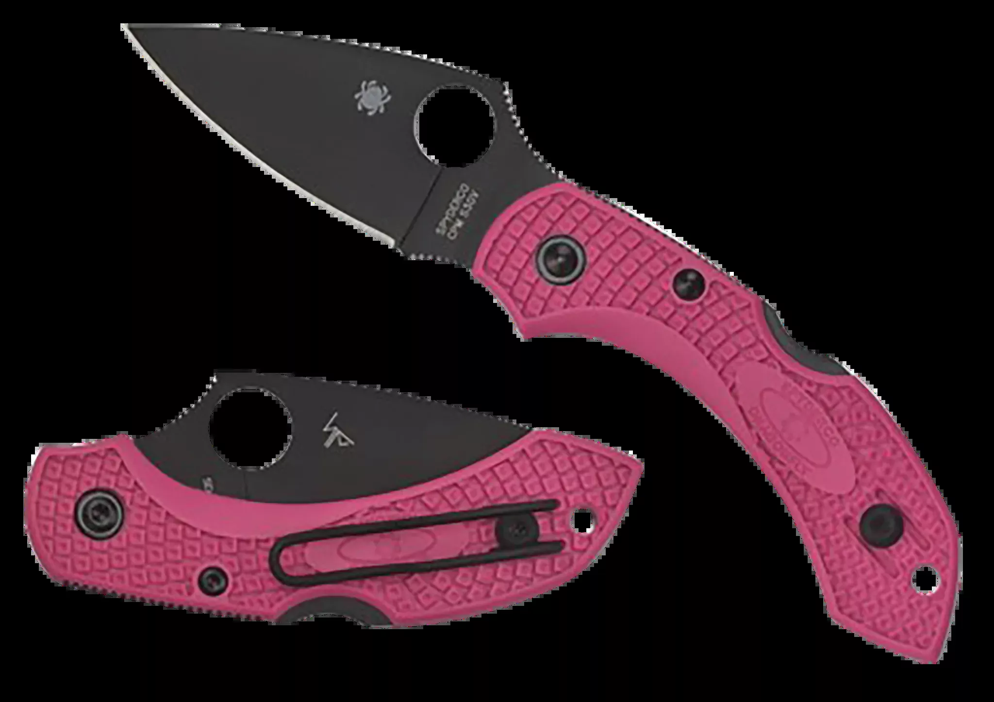 Dragonfly 2 2.30" Plain Blade Folding Knife - Black/Pink
