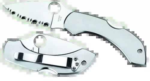 Dragonfly 2 2.31" Clip Point Serrated Folding Knife - Stainless