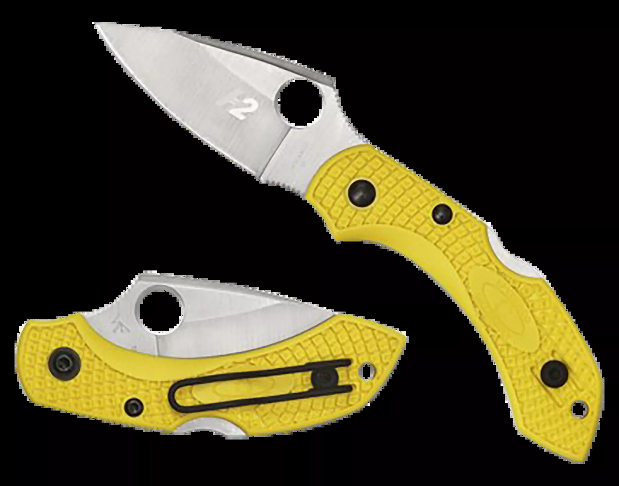 Dragonfly 2 Salt 2.25" Plain Blade Folding Knife - Yellow