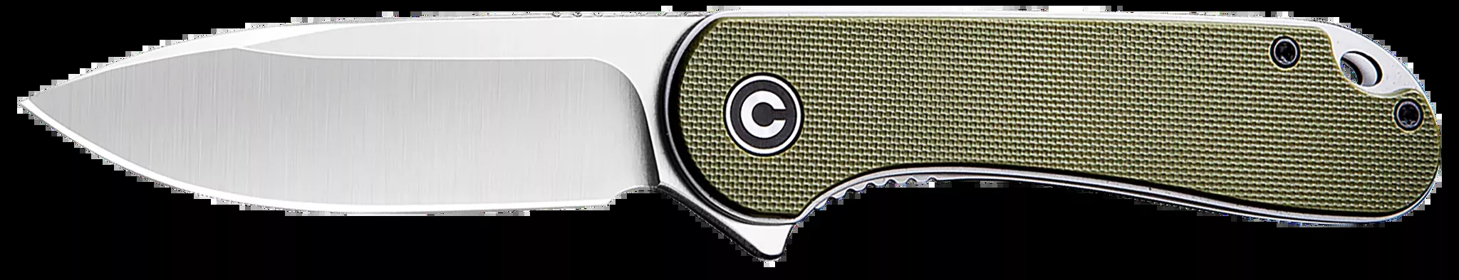 Elementum 2.96" Folding Plain Knife - Green