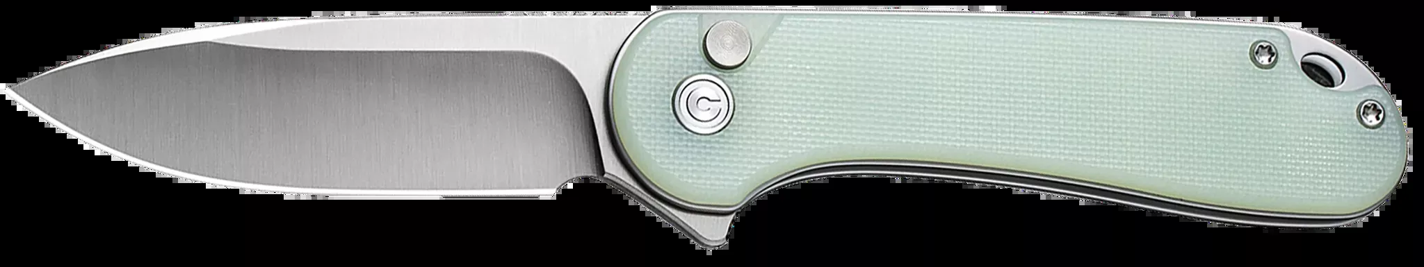 Elementum II EDC 2.96" Folding Drop Point Plain Knife - Natural G10 Ha