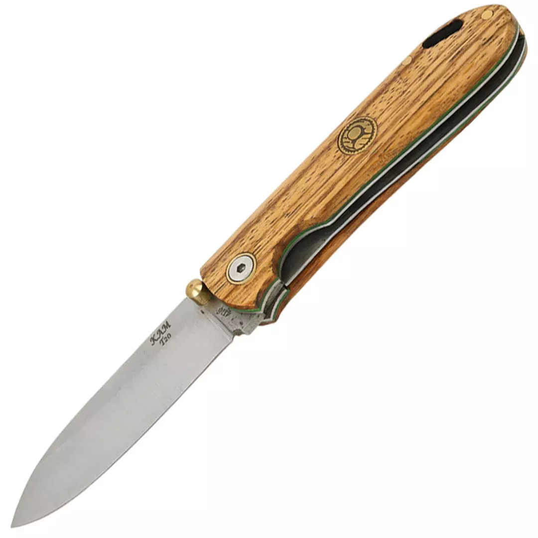 kam-knife-t20-4116-steel-zebrano-handle-pocket-knife Kam Knife - T20 - 4116 Steel - Zebrano Handle - Pocket Knife