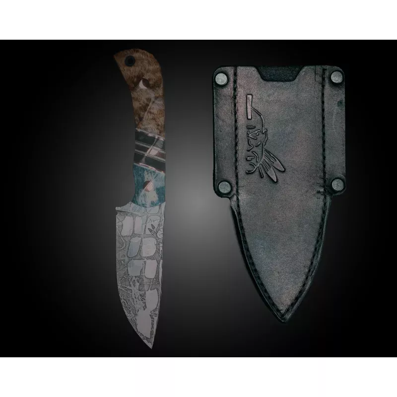 leather-sheath-crow-jr-cav-jr-disaster-jr-fits-6-8overall-length-3-4-blade-black (Leather sheath) For Crow jr, Cav jr, Disaster jr, fits 6-8overall length, 3-4 blade - BLACK