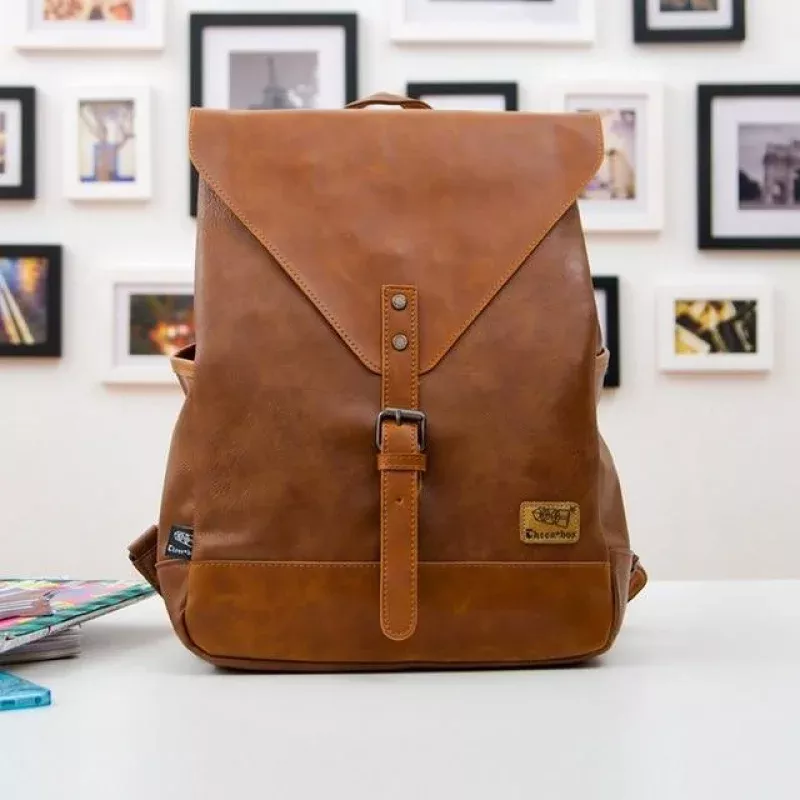 vintage-traveler-faux-leather-backpack 'The Vintage Traveler' - Faux Leather Backpack
