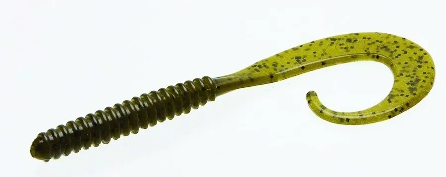 zoom-035025-dead-ringer-curly-tail-ring-worm-6-20pk-green-pumpkin Zoom 035025 Dead Ringer Curly Tail Ring Worm, 6", 20Pk, Green Pumpkin