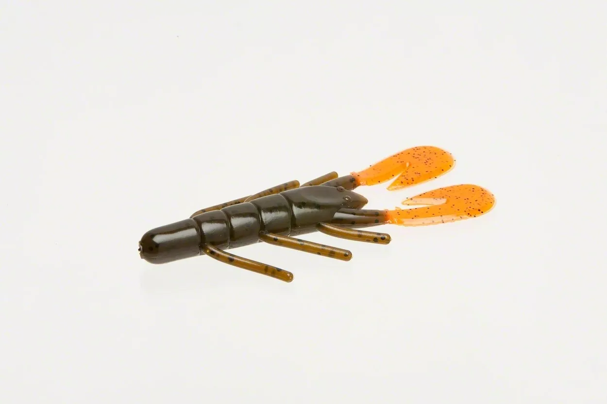zoom-080132-ultra-vibe-speed-craw-3-1-2-12pk-green-pumpkin-orange-claw Zoom 080132 Ultra-Vibe Speed Craw 3 1/2", 12Pk, Green Pumpkin Orange Claw